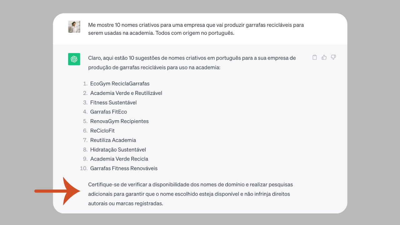 Nomes criados pelo chatGPT. Dá para confiar?